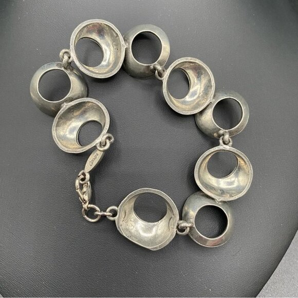 Brutalist Atomic Design Circular Bracelet Signed Osmose Made In Canada - Picture 5 of 17